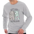 thumbnail image 1 of Plus Size Let Us Get United Again Ring Spun Cotton Premium Long Sleeve Graphic Shirt - Heather Grey XL, 1 of 3