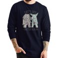 thumbnail image 1 of Plus Size Let Us Get United Again Ring Spun Cotton Premium Long Sleeve Graphic Shirt - Navy 3XL, 1 of 4