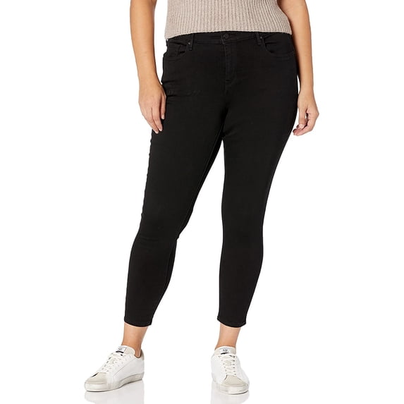 Levis Womens 711 Skinny Jeans Plus-Size 40 Short Black Peony Waterless