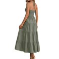 thumbnail image 1 of Plus Size Linen Maxi Dress With Smocked Back Detail Flowy And Elegant Summer Beach Ready Casual Outfit, 1 of 9