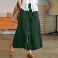 thumbnail image 1 of Plus Size Linen Pants Cotton Linen Cropped Wide Leg Pants Casual Straight Leg Loose Breathable Slimming Relaxed Fit For Hot Weather Womens Pants, 1 of 5