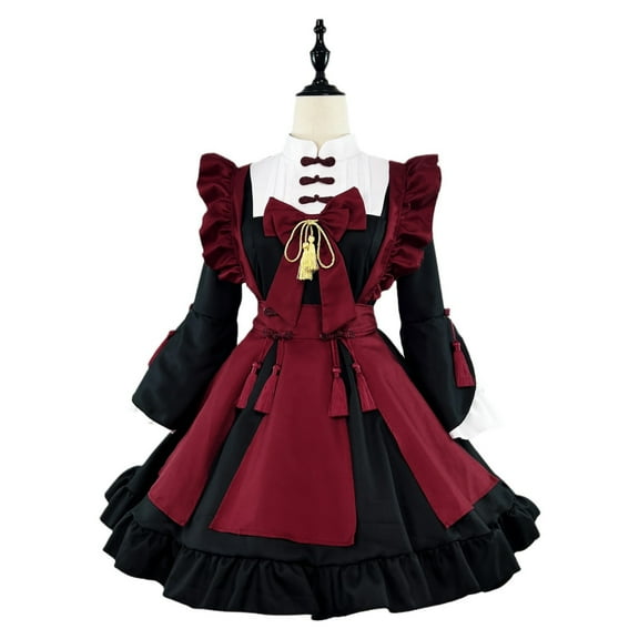 Plus Size Lolita Maid Anime-Inspired Performance Dress