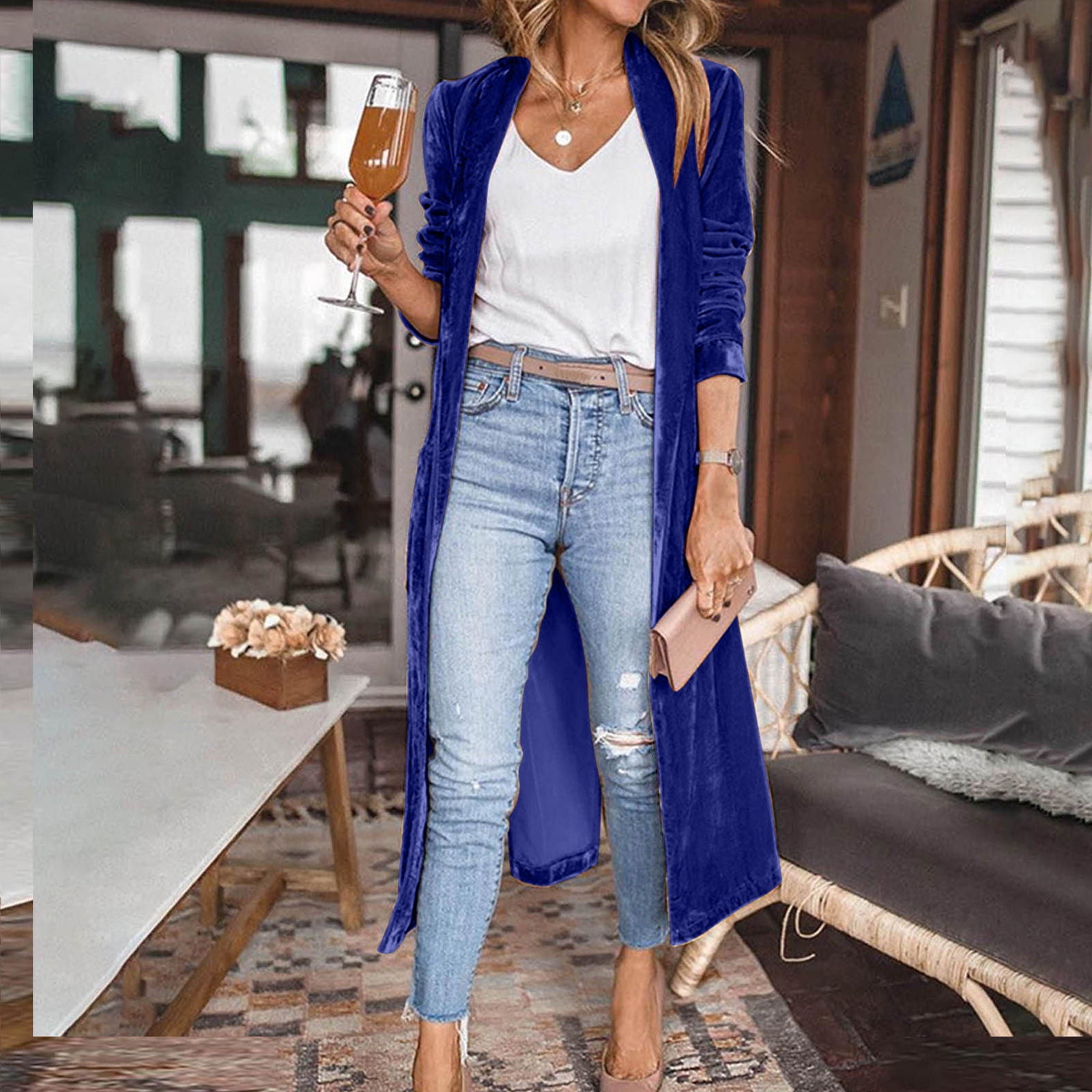 Green velvet cardigan hot sale