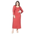 thumbnail image 1 of Plus Size Long Sleeve A Line Maxi Dress, 1 of 9