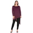 thumbnail image 1 of Plus Size Long Sleeve Asymmetrical Tunic Top, 1 of 3