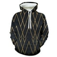 thumbnail image 1 of Plus Size Long Sleeve Hoodies for Men Drawstring Swaetershirts with Pockets Winter Casual Geometric Printed Tops, 1 of 4