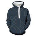 thumbnail image 1 of Plus Size Long Sleeve Hoodies for Men Drawstring Swaetershirts with Pockets Winter Casual Geometric Printed Tops, 1 of 4