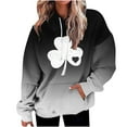 thumbnail image 1 of Plus Size Long Sleeve Hoodies for Women Fashion St. Patrick's Day Printed Pullover Drawstring Sweatshirts with Pockets(Black,XXXXL), 1 of 4