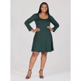 thumbnail image 1 of Plus Size Long Sleeve Mini Skater Dress, 1 of 11