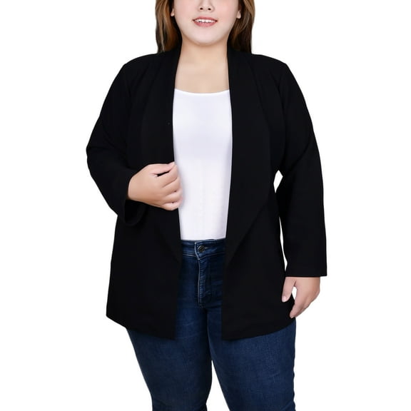 Plus Size Long Sleeve Ponte Jacket