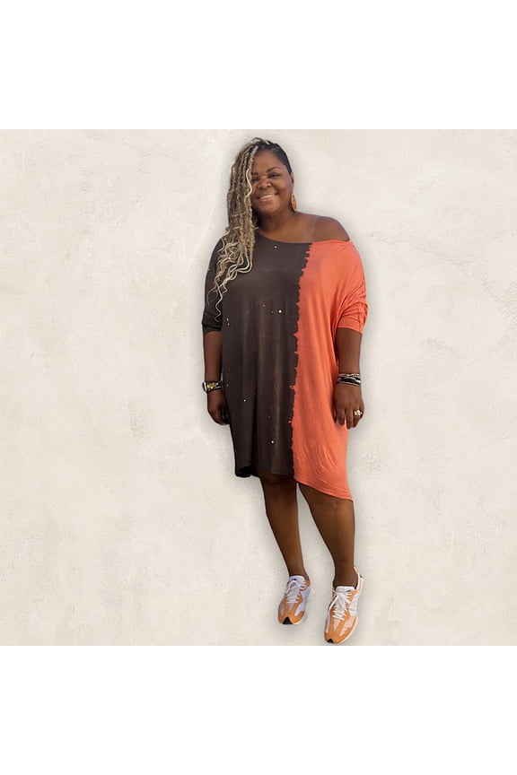 Plus Size Loose Fit Shirt Dress