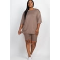 thumbnail image 1 of Plus Size Loose Fit Top & Biker Shorts Set, 1 of 2