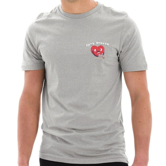 Plus Size Love Struck Logo Cotton Short Sleeve Graphic Shirt - Heather Grey 2XL
