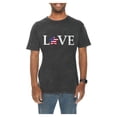 thumbnail image 1 of Plus Size Love USA Flag Star Graphic Design Vintage Crewneck Tee - Vintage Black XL, 1 of 3