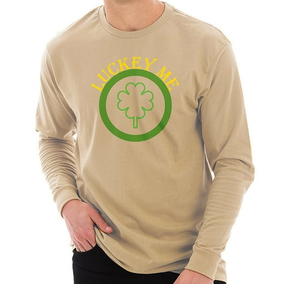 Plus Size Lucky Me Ring Spun Cotton Premium Long Sleeve Graphic Shirt - Mushroom XL