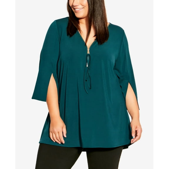 Plus Size Luella Plain Top Emerald 18W