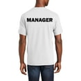thumbnail image 1 of Plus Size Manager Large Graphic Men's Premium Crew Neck Tee Shirt - White XL, 1 of 2