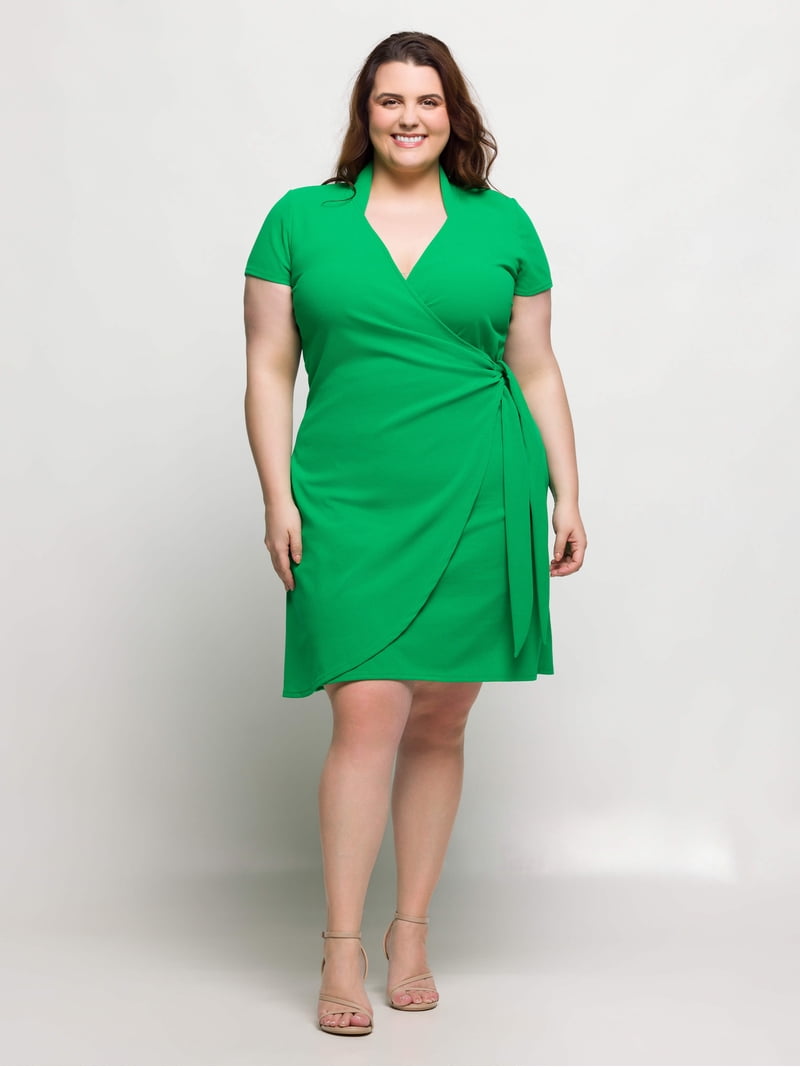 off the shoulder wrap dress plus size Blush Plus Off Shoulder Wrap Midi Dress