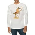 thumbnail image 1 of Plus Size Mariachi Lasso Graphic Long Sleeve Crewneck Tee - White 3XL, 1 of 4