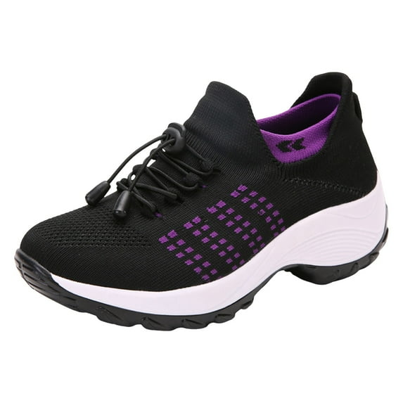 Plus Size Memory Foam Sneakers: Stretchable Sock-Line Design with Airflow Vents 2025