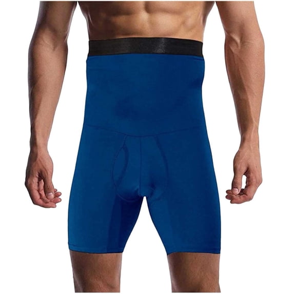 Plus Size Men High Waist Tummy Control Shorts Slimming Underwear Body Shaper Quick Dry Butt Lift Sports Shorts