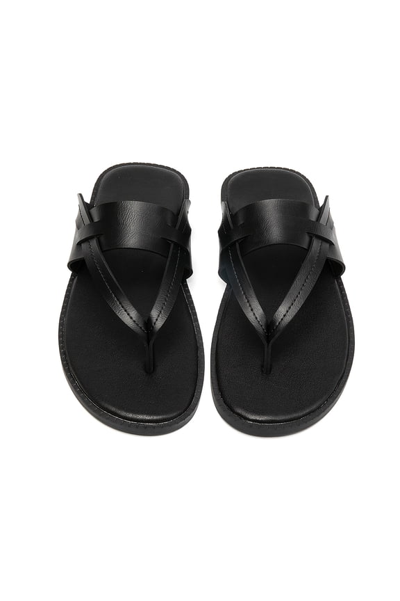 Plus Size Men'S Fashion Cross-Strap Toe-Post Flip-Flops, Microfiber Upper And Lining Skin-Friendly Breathable Soft Comfortable Midsole Microfiber And Rebound Cushion Washable Non-Slip Rubber Sole