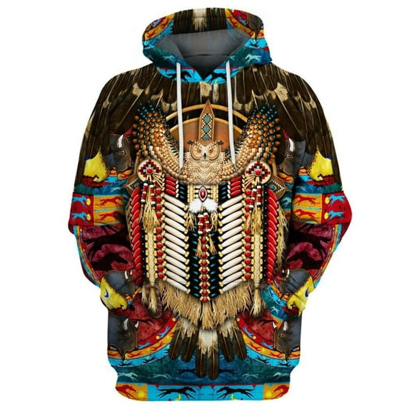Plus Size Men Winter Print Hoodies Sweater Warm Hooded Pullover Tunic Sweatshirt Long Sleeve Casual Loose Fit Jumper Sweater Size S-5XL