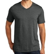 Plus Size Men's Big Size District Perfect Tri V-Neck T-Shirt - Black Frost XL