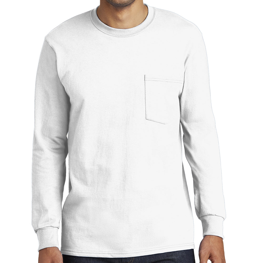 Hanes Men's Authentic Long Sleeve Pocket Tee