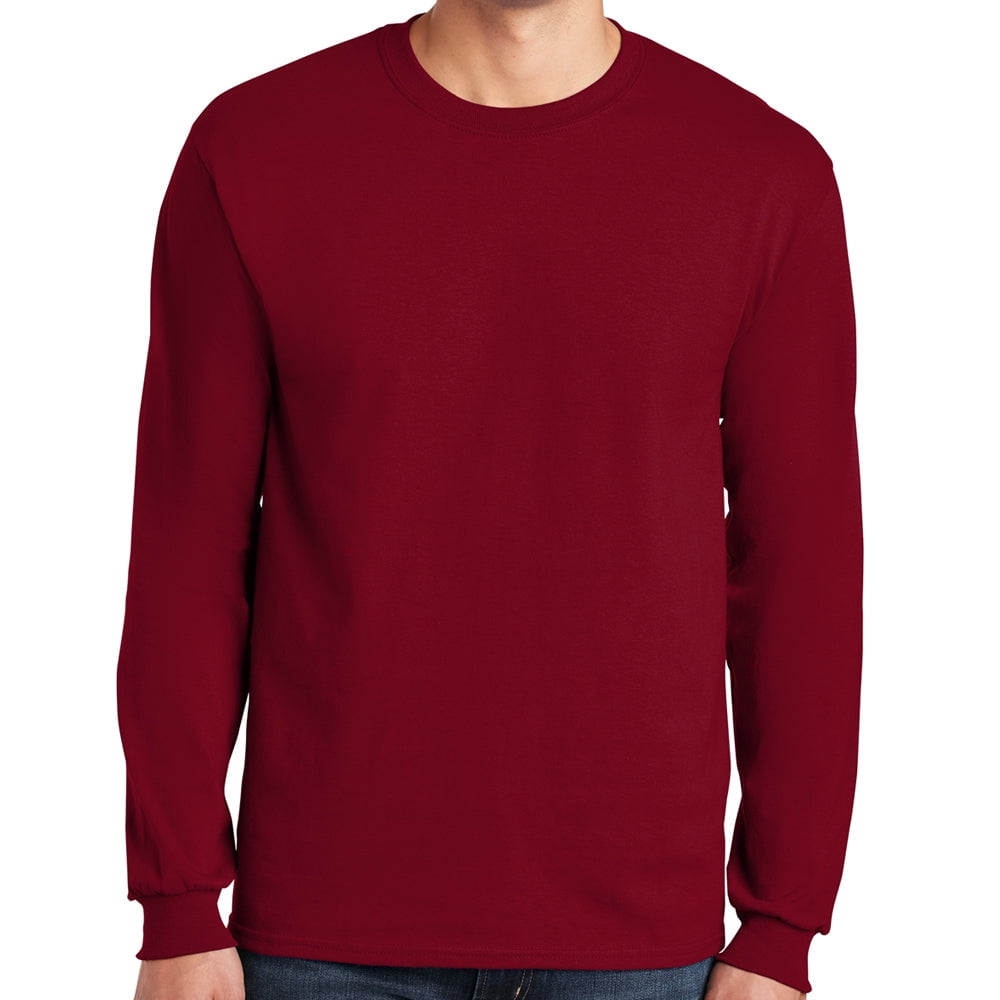 Plus Size Men's Big Size Ultra Cotton Long Sleeve T-Shirt
