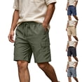 thumbnail image 1 of Plus Size Men’s Casual Sports Elastic Waist Multi Pocket Workwear Shorts, Performance Hiking Golf Cargo Shorts, Quick Dry Stretchy Lightweight, Summer Essentials Activewear, 1 of 9