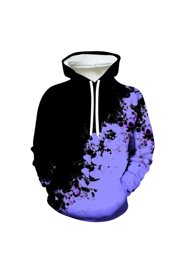 Plus Size Men's Graffiti 3D Printed Hoodie Fashion Baggy Hooded Sweatshirts Casual Hip Hop Streetwear for Outdoor