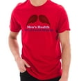thumbnail image 1 of Plus Size Men's Health Awareness Graphic Design Unisex Ring Spun Combed Cotton Short Sleeve Deluxe Jersey T-Shirt - Red 2XL, 1 of 4