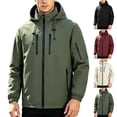 thumbnail image 1 of Plus Size Men's Lightweight Windbreaker Jacket Outdoor Hiking Mountaineering Cycling Running Work Coat Shell 100% Polyester Windproof Water Repellent Casual Travel Duty Gear, 1 of 5