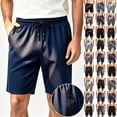 thumbnail image 1 of Plus Size Men's Mesh Gym Running Shorts, Ultra Breathable Sweat Wicking Elastic Drawstring Waist Dual Zipper Side Pockets Durable Stitching Outdoor Training Casual Pants | TruHer,Gray 5XL, 1 of 8