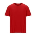 thumbnail image 1 of Plus Size Men's T Shirts L-6XL Loose Fitted Short Sleeve Crewneck Cotton Tops for Men Basic Daily Workout ShirtsMlzmgr, 1 of 4