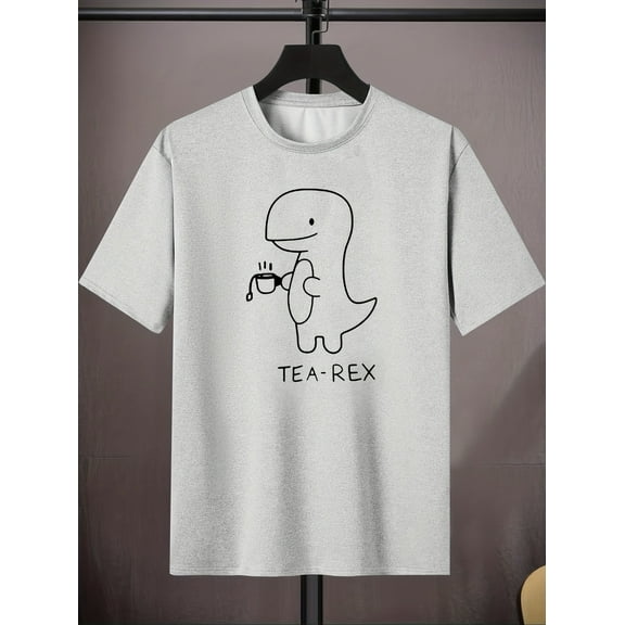 Plus Size Men's "TEA-REX" Graphic T-shirt