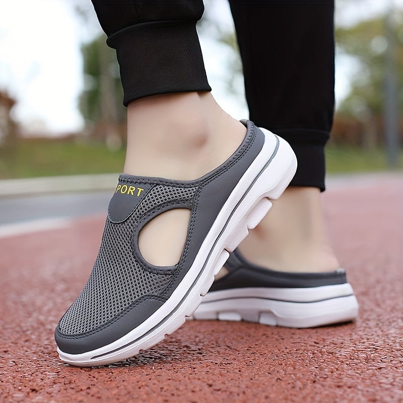 Plus Size Men s Trendy Solid Breathable Mule Shoes Comfy Non Slip Causal Soft Sole Sneakers For Men s Outdoor Activities Walmart