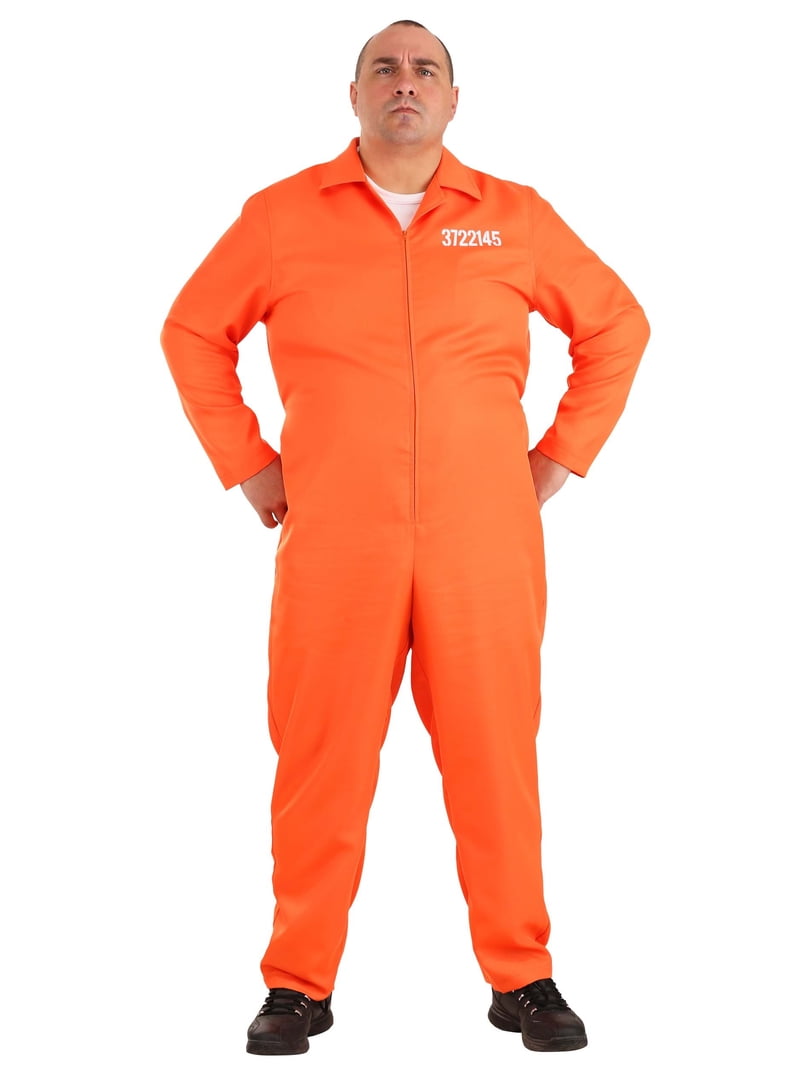 Men's Prison Jumpsuit Plus Size Costume