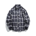 thumbnail image 1 of Plus Size Mens Shirts with Pocket Big & Tall M-5X Long Sleeve Button-Down Shackets T-Shirts Casual Plaid Printed Lapel Loungewear Work Shirt Tops, 1 of 4