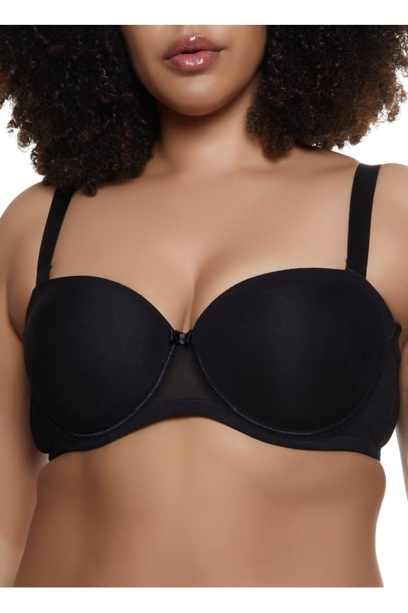 Womens Plus Size Mesh Comfort Balconette Bra