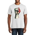 thumbnail image 1 of Plus Size Mexican Fist Graphic Men's Fan Favorite Crew Neck Tee Shirt - White 5XL, 1 of 2