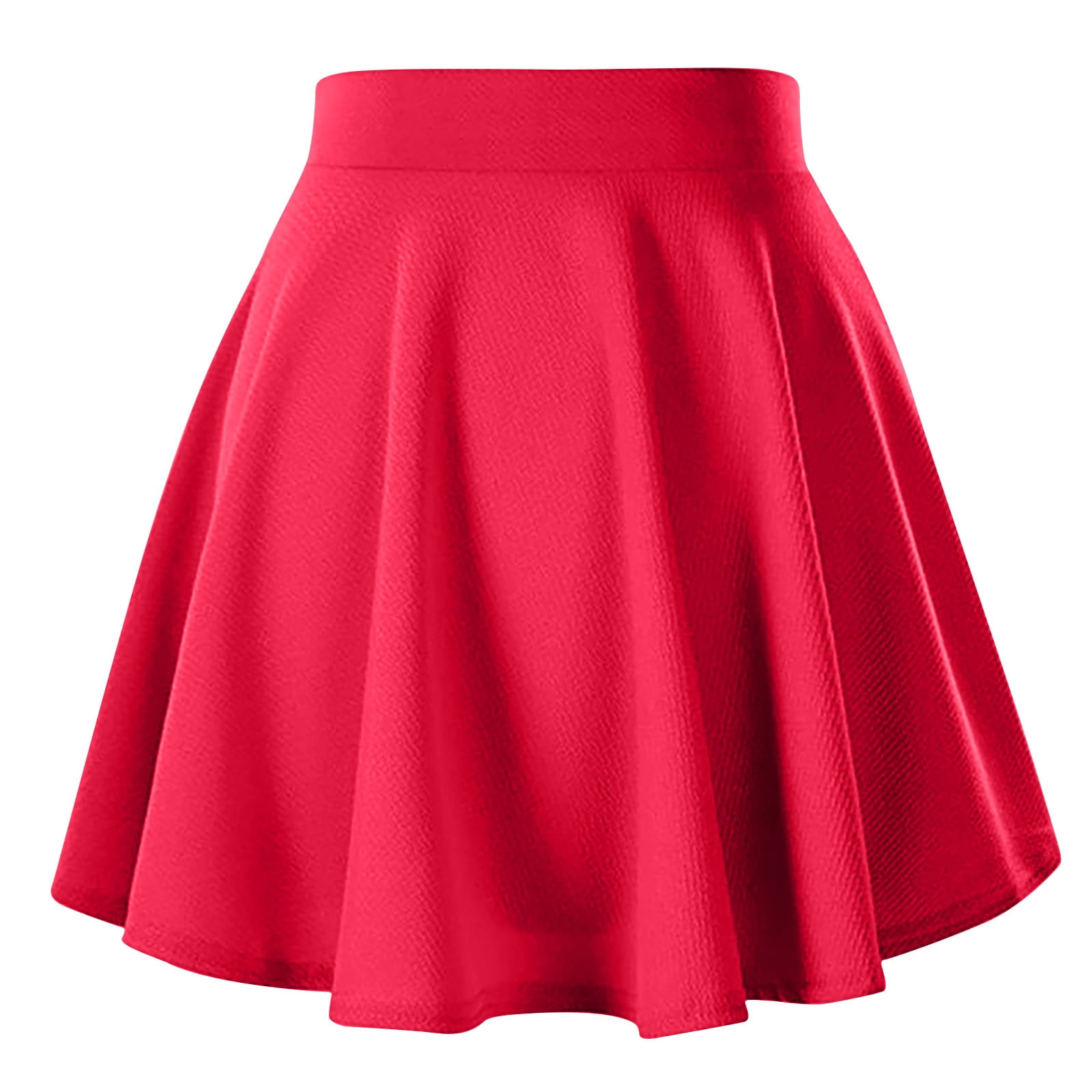 Plus Size Mini Skirts for Women Pleated Ruffle High Waist Solid Color Short Skirt Club Wear Streetwear Walmart Business Supplies