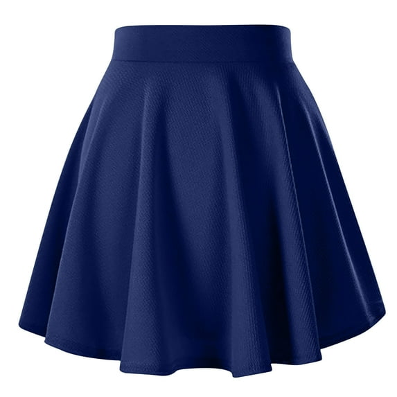 Plus Size Mini Skirts for Women Pleated Ruffle High Waist Solid Color Short Skirt Club Wear Streetwear