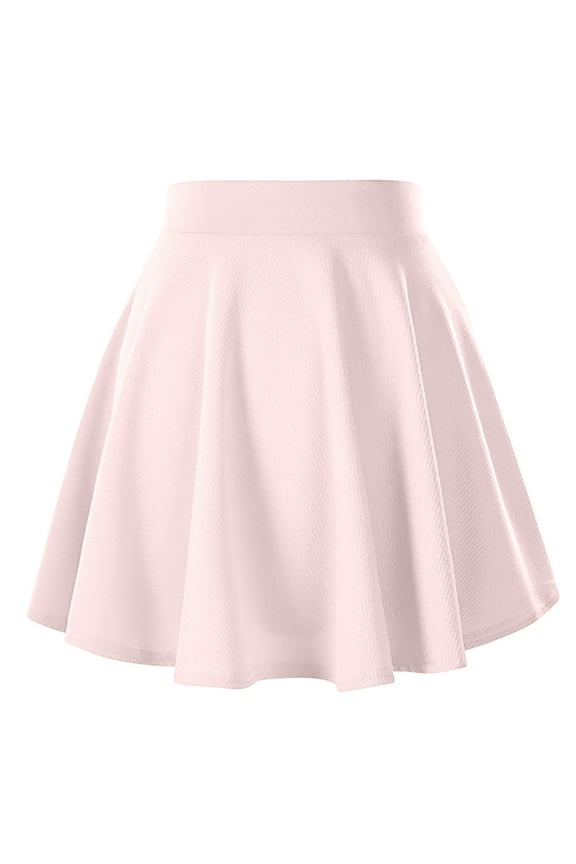 Plus Size Mini Skirts for Women Pleated Ruffle High Waist Solid Color Short Skirt Club Wear Streetwear