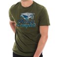 thumbnail image 1 of Plus Size Mission Complete Graphic Design Unisex Ring Spun Combed Cotton Short Sleeve Deluxe Jersey T-Shirt - Army Green 2XL, 1 of 4