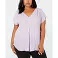 thumbnail image 1 of INC Plus Size Mixed Media Dolman Sleeve Top Lilac Moon 3X, 1 of 1
