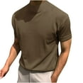 thumbnail image 1 of Plus Size Mock Neck T Shirts for Man Short Sleeve Tight Blouses Comfort Pullover Tops Date Night Outfits, 1 of 9