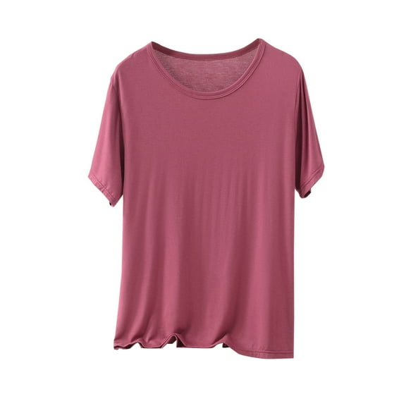 Plus Size Modal Pajamas Tops for Women's Pajama Tees - Sleep Shirts for Women - 2025 Summer Breathable Blouses Tunic