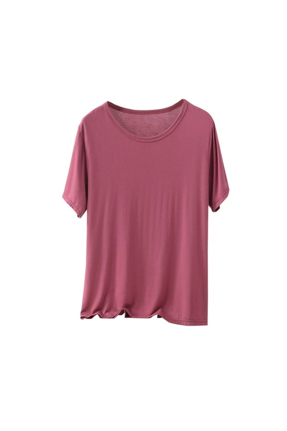 Plus Size Modal Pajamas Tops for Women's Pajama Tees - Sleep Shirts for Women - 2025 Summer Breathable Blouses Tunic